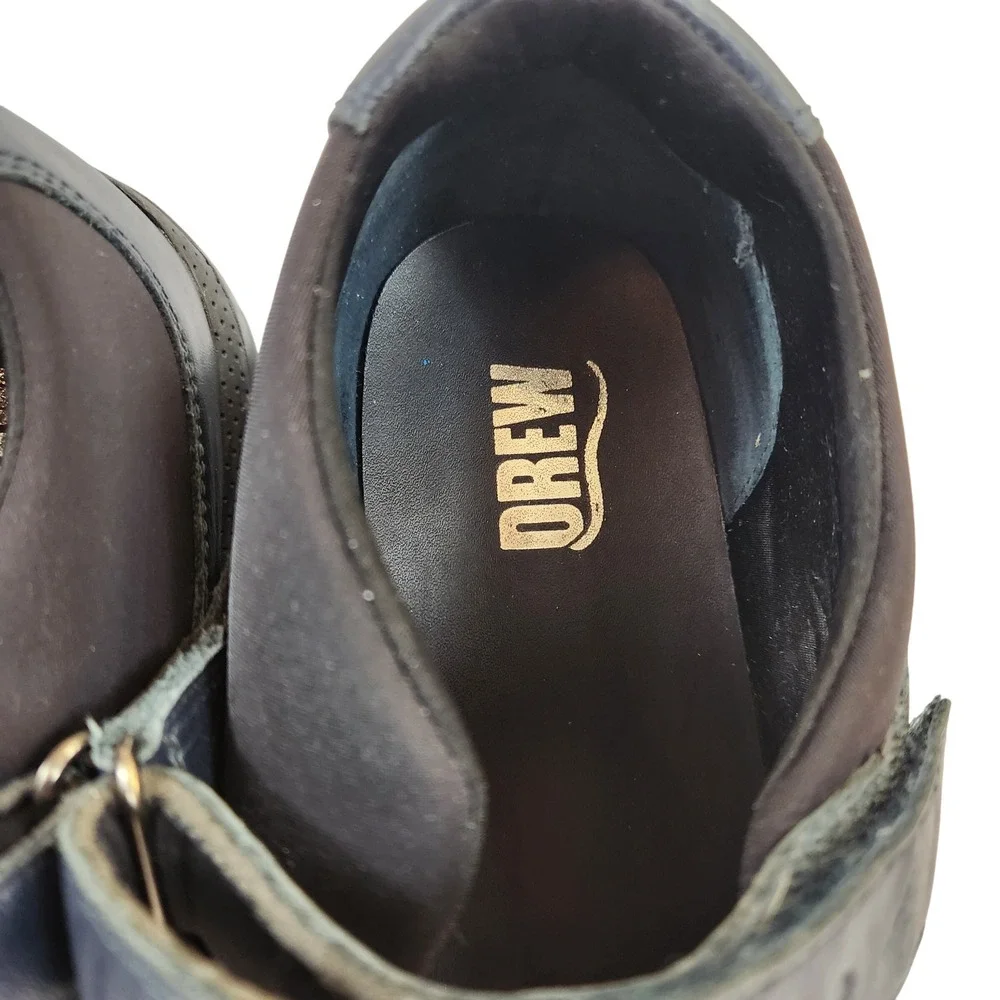 Drew Rose Mary‎ Jane Blue Leather Comfort Shoes Womens Size 7.5 WW